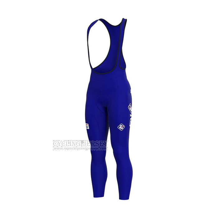 2022 Cycling Jersey Groupama Fdj Red Blue Long Sleeve and Bib Short